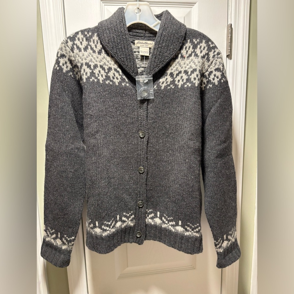 Eddie Bauer Shawl collar Cardigan NWOT L